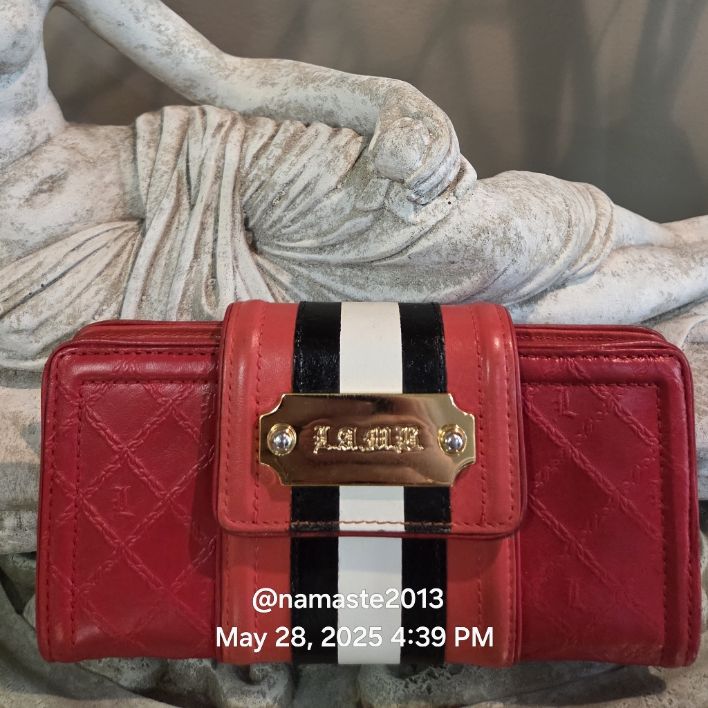 L.A.M.B. By Gwen Stefani Vachetta Leather Clutch-Wallet Designer Celebrity #137